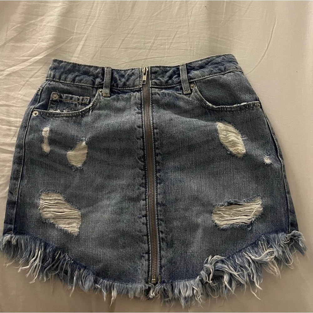 Garage denim skirt